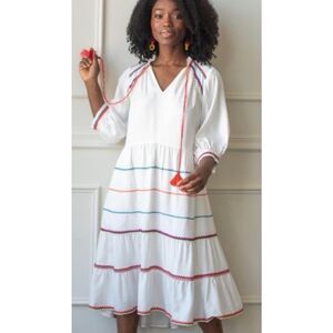 Nwot Crosby by Mollie Burch tallulah Ric rac midi dress, XS $298